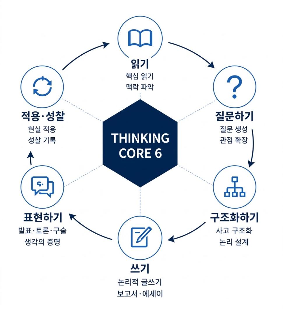 생각탐구 THINKING CORE 6단계 교육 시스템