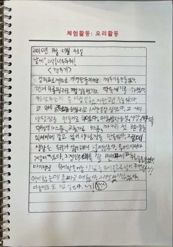 활동 기록 쓰기 — 직접 해 본 과정을 순서대로 글로